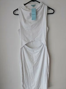 Kookai Dress. Size 2 NWT. White bodycon dress. Sexy club style - Bild 1 von 4