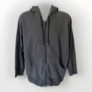 Lululemon Jacket Hoodie Full Zip Charcoal Gray Hooded Sweatshirt Women's Size 12 - Picture 1 of 8