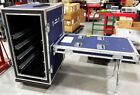 RACK Custom Shipping Crate with 4 Post Rack installed w/side table vt