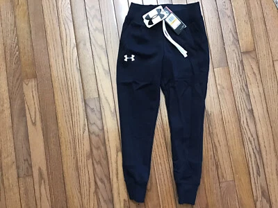Nuevos joggers Under Armour negros para niñas - YXS algodón poliéster precio de venta sugerido por el fabricante $40 (C3-8) Foto 1 de 4