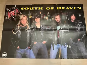 1988 Vintage SLAYER South of Heaven Promo Poster - 24" x 36" - folded - Picture 1 of 1
