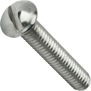 10-32 x 2" Slotted Round Head Machine Screws Stainless Steel 18-8 Qty 100 - Picture 1 of 7