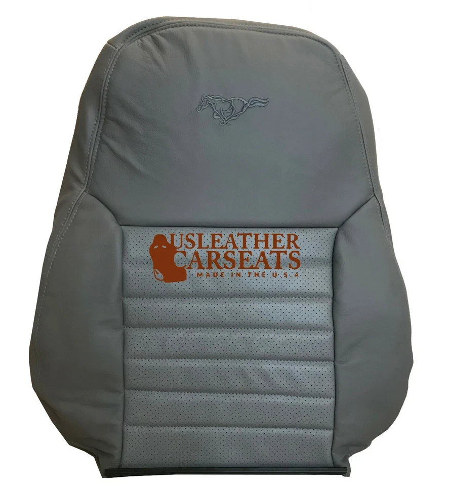 1999-2004 Ford Mustang Saleen S281 Driver Side LEAN BACK Leather Seat Cover Gray - Image 1 of 4