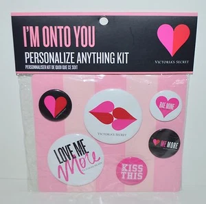 NEW VICTORIA'S SECRET PERSONALIZATION PERSONALIZE ANYTHING KIT BUTTONS SET OF 6 - Picture 1 of 5