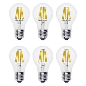 6PCS E27 Filament LED Birne Tropfen Globe Retro COB Glas Lampe Kerze A60 - Bild 1 von 8
