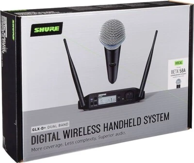 Shure GLXD24+/B58-Z3 Digital Wireless Handheld System BETA 58A Vocal Microphone - Image 1 of 2