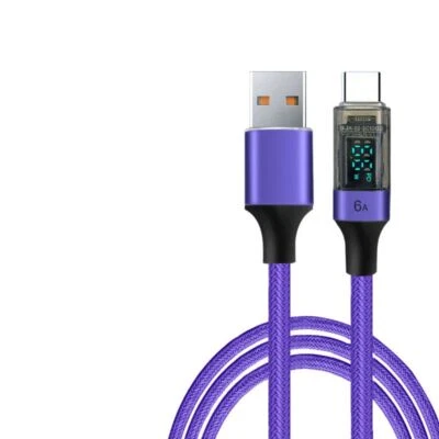 PD 66W USB A to USB Type C Cable for Xiaomi/Huawei/Samsung/OPPO/Vivo Laptop - Image 1 of 4