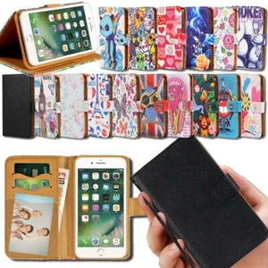 Flip Leather Wallet Stand Cover Case For Apple iPhone 345678/Itouch 3456 - Picture 1 of 19