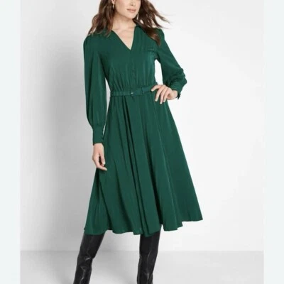 ✨Modcloth Classy Announcement A-Line Dress Size 2 Emerald Green - Image 1 of 4