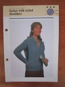 KNITTING PATTERN INTERNATIONAL BOUTIQUE JACKET STYLED SHOULDERS ** MUST SEE - Picture 1 of 1