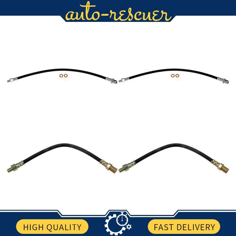 Manguera de freno de línea de freno delantera trasera 4x para International Harvester 1200C 1968-1968 Foto 1 de 4