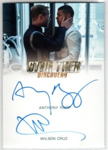 STAR TREK DISCOVERY SEASON 1 ANTHONY RAPP WILSON CRUZ DUAL AUTOGRAPH