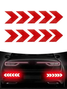 Kit de pegatinas de advertencia de seguridad para automóviles cinta de letrero con flecha reflectante roja 10 piezas - Imagen 1 de 12