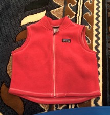 Patagonia Girls 2T Pink Fleece Vest Full Zip EUC