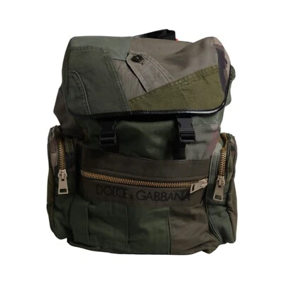 DOLCE & GABBANA Bag Military Green Patchwork Travel Backpack Borse Men 3170usd - Image 1 of 4