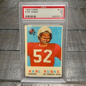 1959 Topps Karl Rubke #112 *49ers* PSA 5 EX