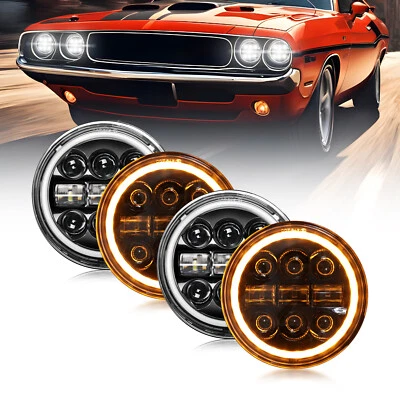 Faros LED redondos de 5,75" 5-3/4" para Ford Thunderbird Ranchero 1959-1976 4 piezas Foto 1 de 4