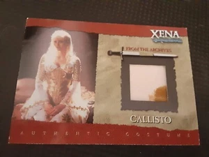 2001 Xena Season 6 ANGELIC CALLISTO Costume Card R9 Rittenhouse White/Gold Patch - Picture 1 of 2