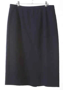 Country Clothes by Pendleton Women Size 12 Navy Virgin Wool Lined Back Zip Skirt - Picture 1 of 8