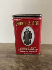 VINTAGE PRINCE ALBERT VERTICAL POCKET SMOKING TOBACCO TIN CAN OLD TIMER KNIVES