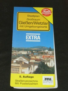 Falk Stadtplan Autokarte * GIESSEN / WETZLAR * 5. Auflage Extra * guter Zustand - Bild 1 von 1