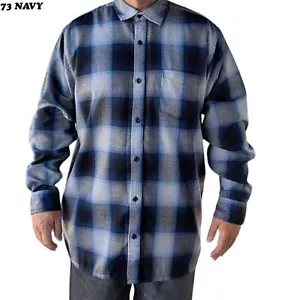 Triveni Men's Long Sleeve Plaid Flannel Shirt - Perfect for Lowrider Bikers and - Picture 1 of 9