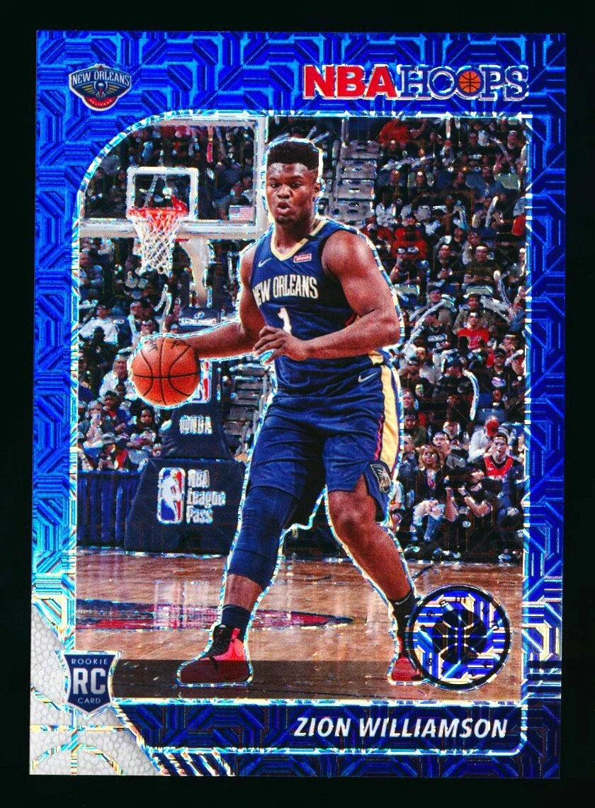 2019-20 HOOPS PREMIUM 1ST YEAR #258 ZION WILLIAMSON RC BLUE MOJO PRIZM #46/99!