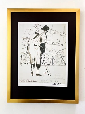 LEROY NEIMAN +  MICKEY MANTLE + CIRCA 1970'S + SIGNED PRINT FRAMED $ - image 1 of 3