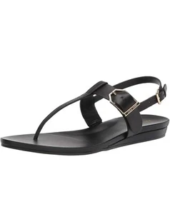 Cole Haan Francine Demi Wedge Leather Sandals Black Women’s US 10 - Picture 1 of 14