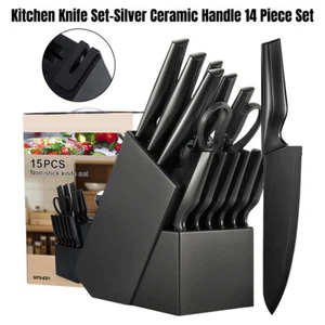 Knife Set Sharp Professional Chef Cutlery Steak Kitchen Knives Stainless Steel - Picture 1 of 12
