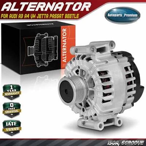 Alternator for Audi A3 2008-2013 A4 VW Jetta Passat Beetle 150A/140A CW 6-Groove - Picture 1 of 9
