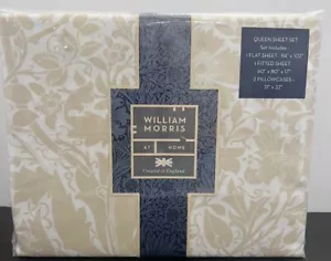 William Morris England Queen Bettwäsche Set Tonal Compton hellgold 4-teilig Ferienhaus - Bild 1 von 7