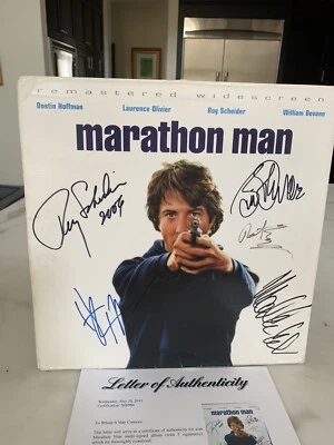 “Marathon Man" Autographed Hoffman, Keller, Devane, Evans & Scheider PSA LOA Foto 1 de 4