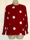 ZANZEA WOMENS Red Blouse Polka Dot Pattern Long Sleeve Ladies Shirt Sz S