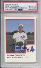 1986 Randy Johnson West Palm Beach Expos RC Rookie PSA/DNA Auto 10 NM-MT 8 POP 5