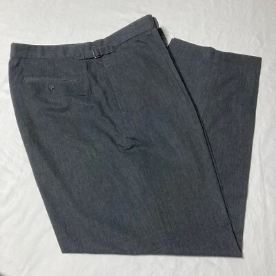 Pantalones de vestir Polo Ralph Lauren para hombre 36x30 carbón plisado lateral cintura ajustable Foto 1 de 4