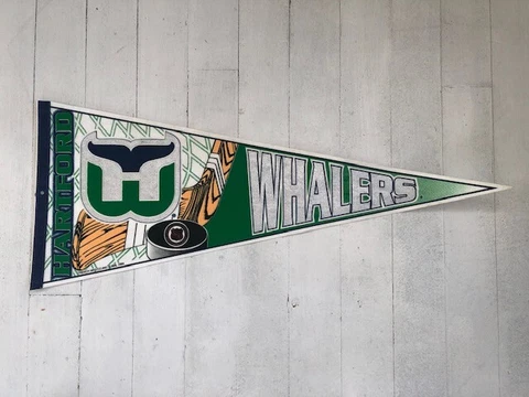 Various 1990's NHL team pennants, full size Cover