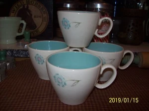 4 Vtg. Genuine Taylor, Smith & Taylor Boutonniere ~Ever Yours~Coffee/Tea Cups  - Picture 1 of 4