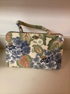 VTG MARGARET SMITH Gardiner Maine MCM Top Handle Handbag Fabric Purse Floral - Picture 1 of 6