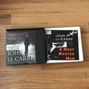 LE CARRE AUDIOBOOK CD LOT TINKER TAILOR SOLDIER SPY A MOST WANTED MAN EX-LIBRARY - Picture 1 of 12