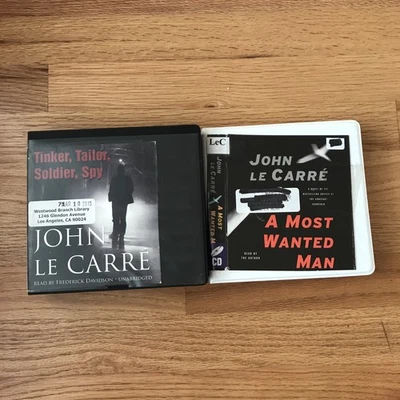 LE CARRE AUDIOBOOK CD LOT TINKER TAILOR SOLDIER SPY A MOST WANTED MAN EX-LIBRARY - Image 1 of 4