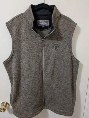 Chaleco de golf verde con cremallera completa talla grande recto para hombre  Foto 1 de 4