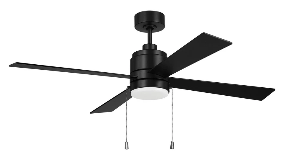 Flat Black 52"Ceiling Fan from the McCoy 52 4 Bladeith Pull Chains Collection - Image 1 of 1