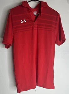 Neu mit Etikett Under Armour Hemd Herren S rot HeatGear Polo Golf lockere Passform Performance - Bild 1 von 9