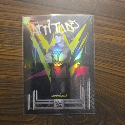 2025 Topps Finest WWE John Cena #203 Rare Black Refractor /15 - Image 1 of 2