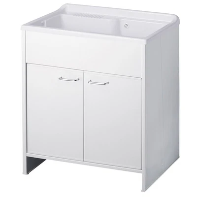 MUEBLE Y LAVADERO DE PVC COLOR BLANCO 80X50 CM MOD. GARDEN - Imagen 1 de 4