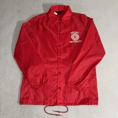 Chaqueta Mochila Roja Pequeña Universidad de Indiana True Vintage Años 60 Champion Coaches Foto 1 de 4