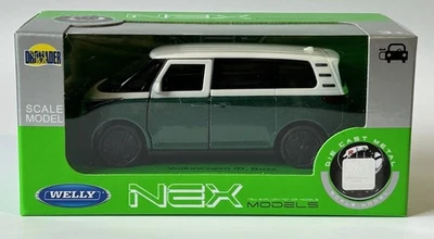 Volkswagen ID. Buzz Германия автомобиль фургон модель зеленый литой 1:34-1:39 масштаб Welly - Изображение 1 из 4