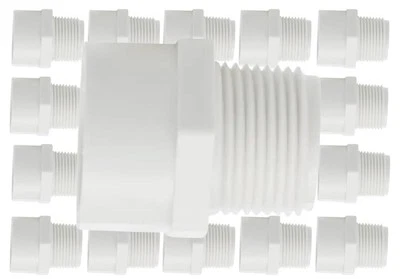 3/4 Inch Male Adapter  SCH40 PVC Pipe Fittings (20 Pack) - Image 1 of 2