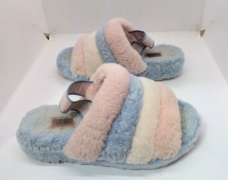 Zapatillas de lana de oveja mullidas color caramelo algodón Ugg Fluff Yeah para mujer talla 7 Foto 1 de 4